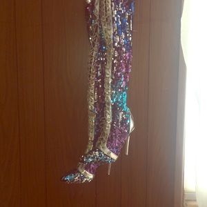 DOLLS KILL SEQUIN BOOTS